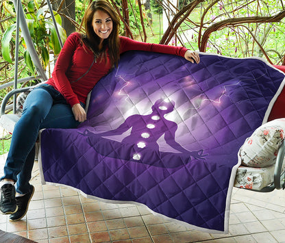 Power Of Seven Chakras Print Quilt