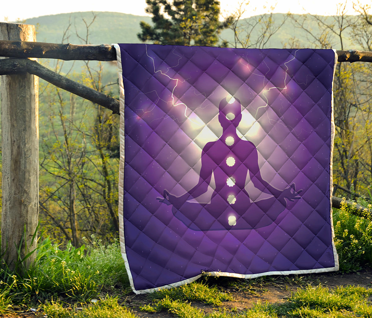 Power Of Seven Chakras Print Quilt