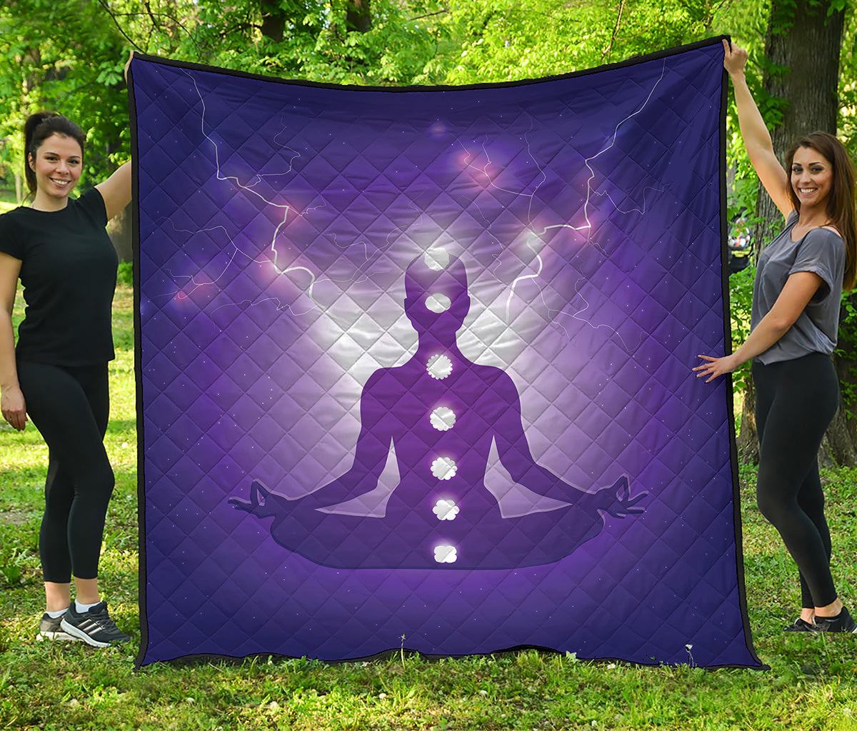 Power Of Seven Chakras Print Quilt
