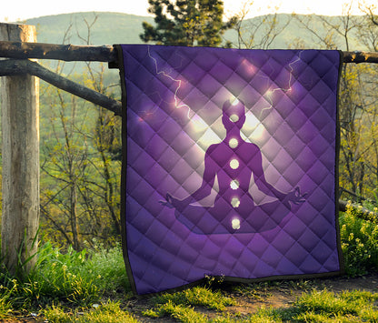 Power Of Seven Chakras Print Quilt