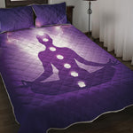 Power Of Seven Chakras Print Quilt Bed Set
