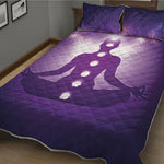 Power Of Seven Chakras Print Quilt Bed Set