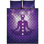 Power Of Seven Chakras Print Quilt Bed Set