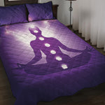 Power Of Seven Chakras Print Quilt Bed Set