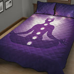 Power Of Seven Chakras Print Quilt Bed Set