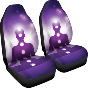 Power Of Seven Chakras Print Universal Fit Car Seat Covers