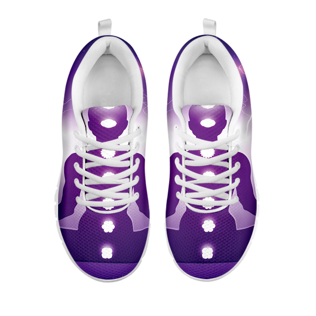 Power Of Seven Chakras Print White Sneakers