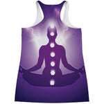 Power Of Seven Chakras Print Women's Racerback Tank Top