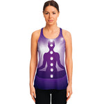 Power Of Seven Chakras Print Women's Racerback Tank Top