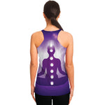 Power Of Seven Chakras Print Women's Racerback Tank Top