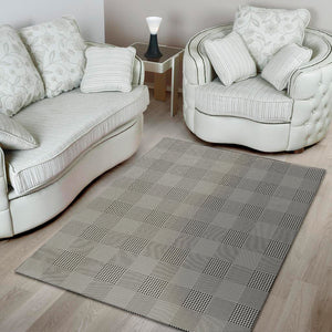 Prince of Wales Check Pattern Print Area Rug