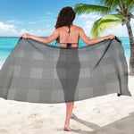Prince of Wales Check Pattern Print Beach Sarong Wrap