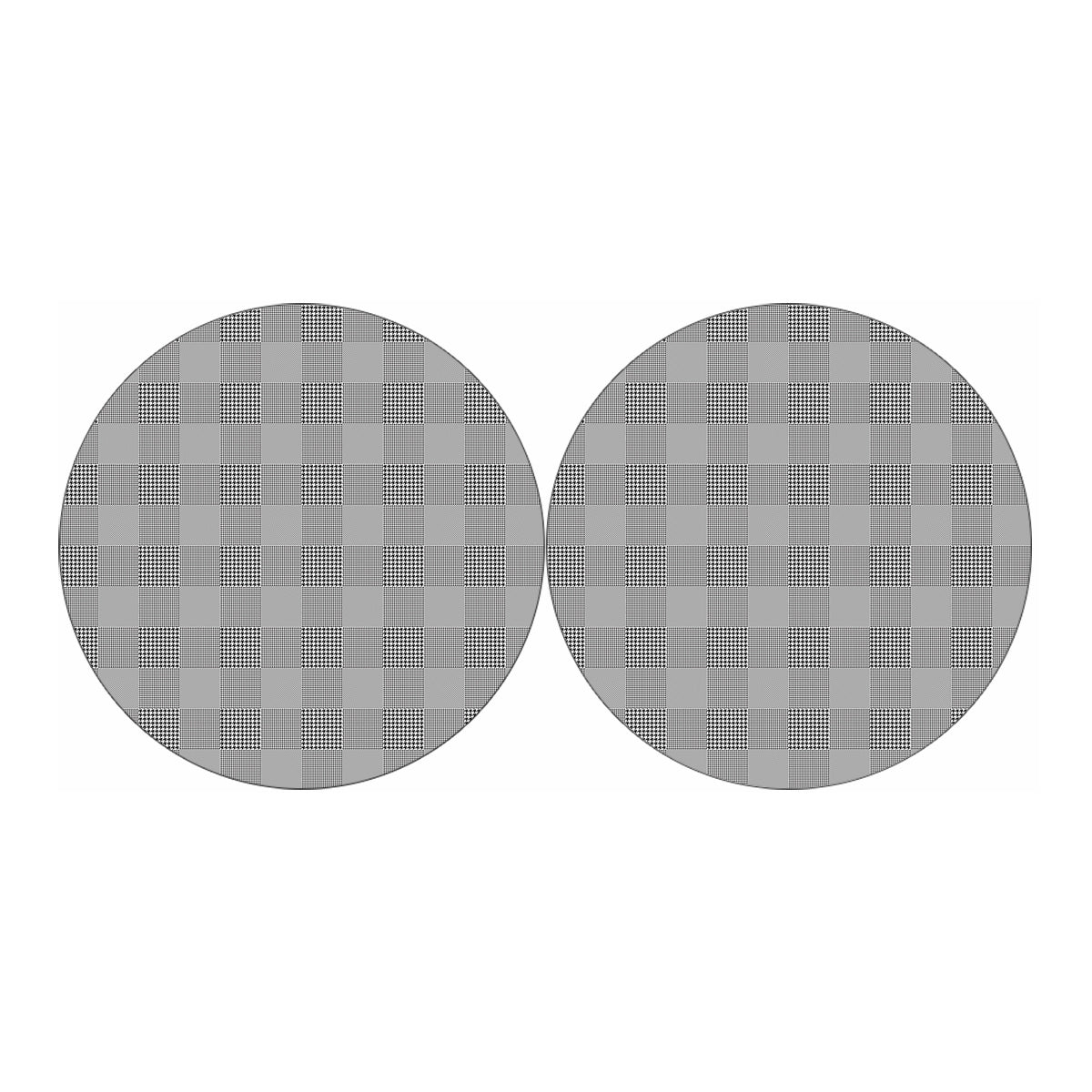 Prince of Wales Check Pattern Print Car Coasters