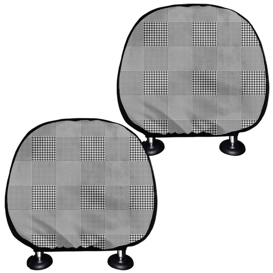 Prince of Wales Check Pattern Print Car Headrest Covers