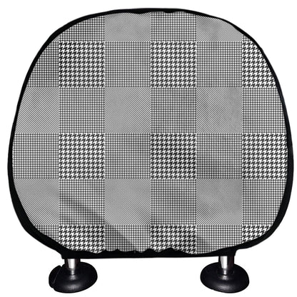 Prince of Wales Check Pattern Print Car Headrest Covers