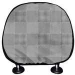 Prince of Wales Check Pattern Print Car Headrest Covers
