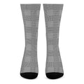 Prince of Wales Check Pattern Print Crew Socks