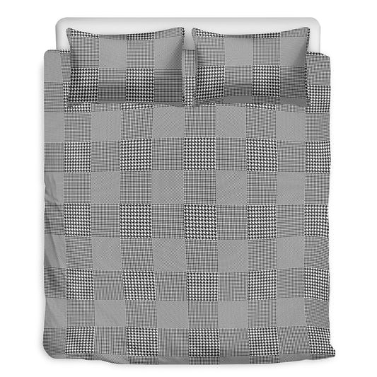 Prince of Wales Check Pattern Print Duvet Cover Bedding Set