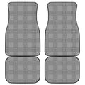 Prince of Wales Check Pattern Print Front and Back Car Floor Mats