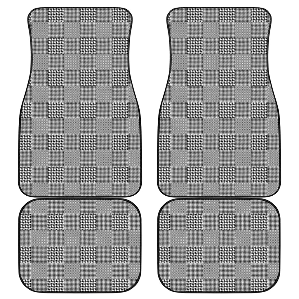 Prince of Wales Check Pattern Print Front and Back Car Floor Mats