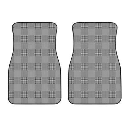 Prince of Wales Check Pattern Print Front Car Floor Mats