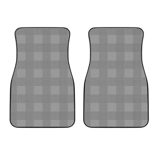 Prince of Wales Check Pattern Print Front Car Floor Mats