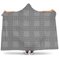 Prince of Wales Check Pattern Print Hooded Blanket