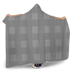 Prince of Wales Check Pattern Print Hooded Blanket