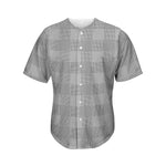 Prince of Wales Check Pattern Print Men's Baseball Jersey