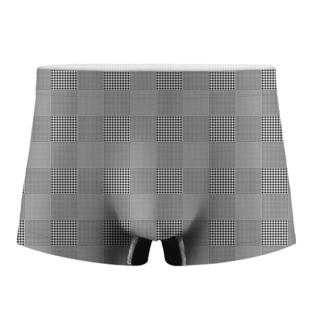 Prince of Wales Check Pattern Print Men's Boxer Briefs