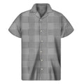 Prince of Wales Check Pattern Print Men's Short Sleeve Shirt