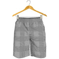 Prince of Wales Check Pattern Print Men's Shorts