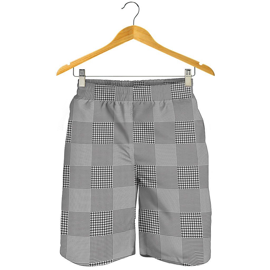 Prince of Wales Check Pattern Print Men's Shorts