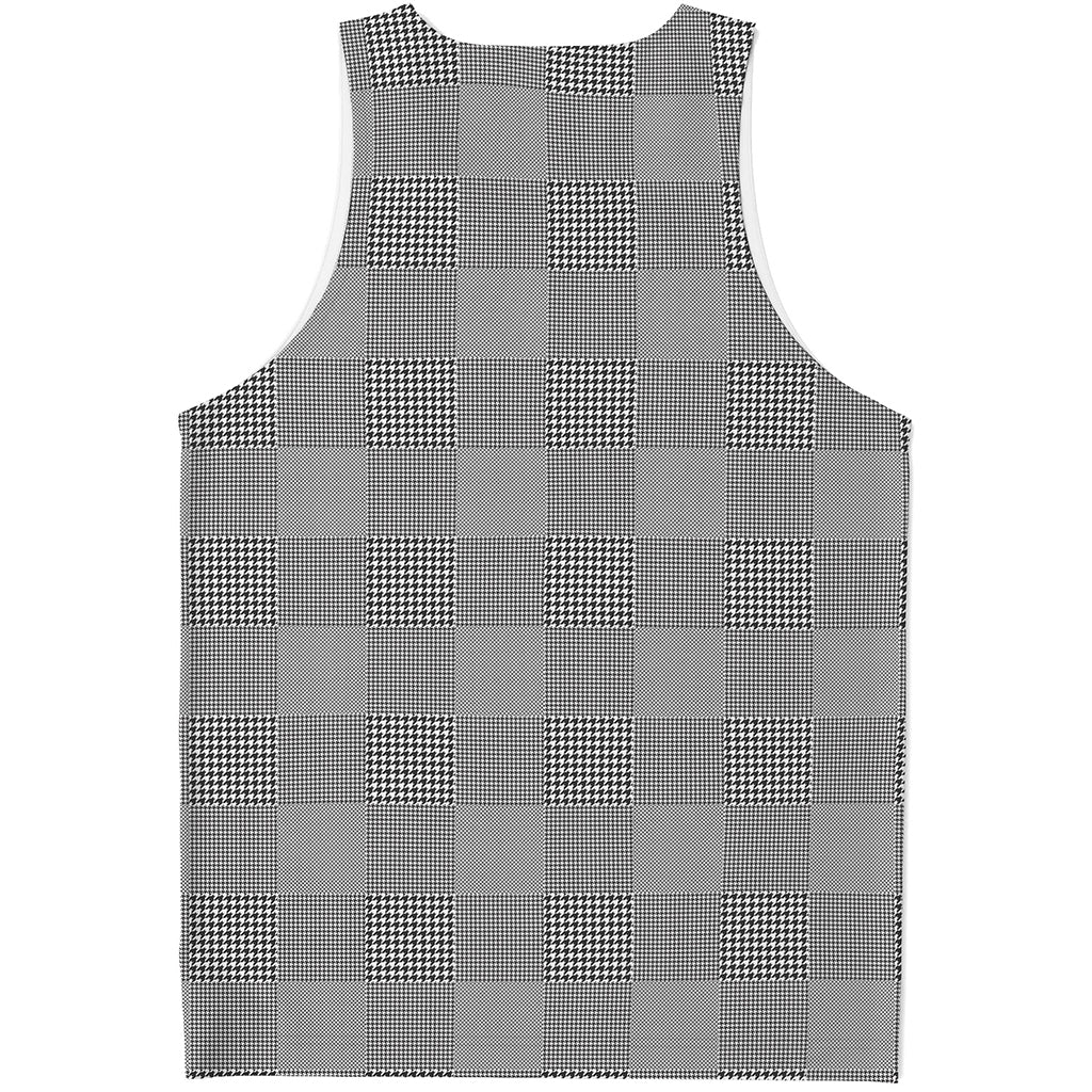 Prince of Wales Check Pattern Print Men's Tank Top