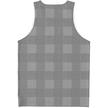 Prince of Wales Check Pattern Print Men's Tank Top