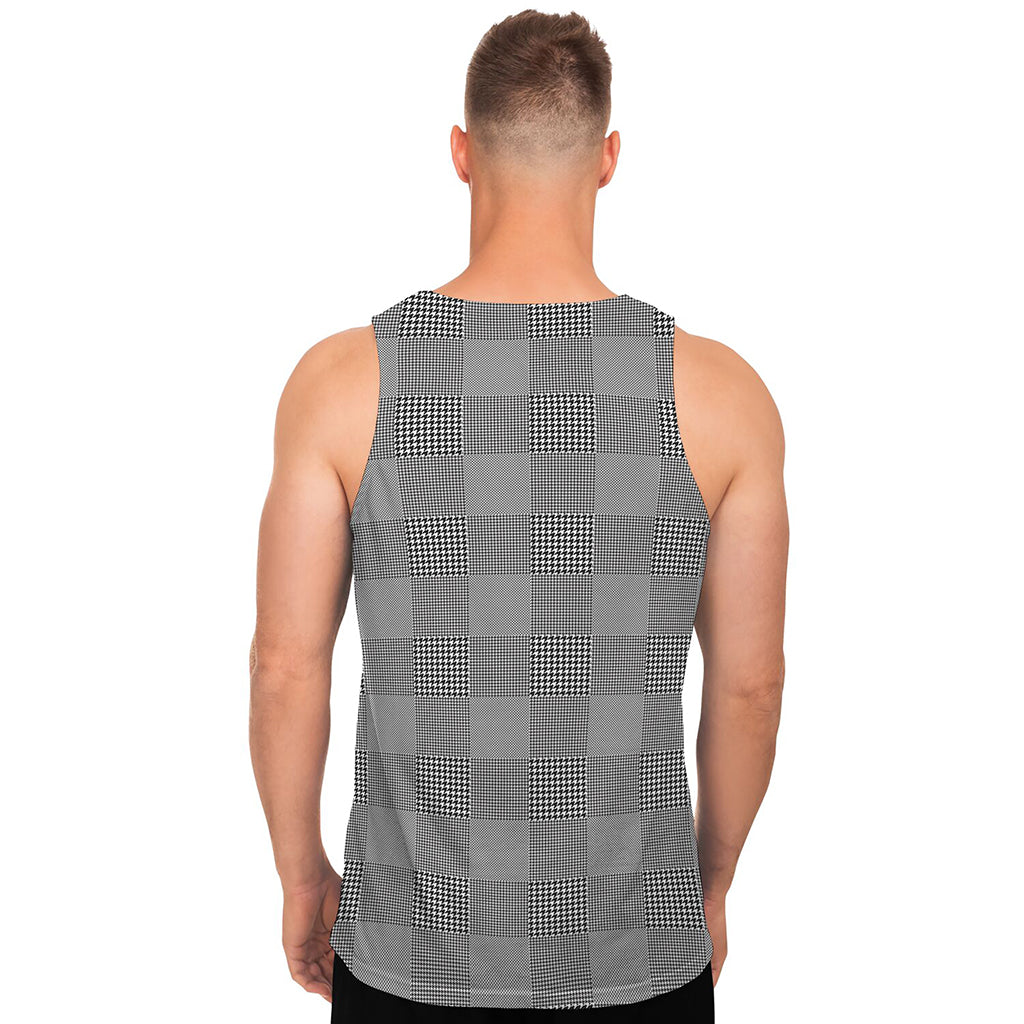 Prince of Wales Check Pattern Print Men's Tank Top