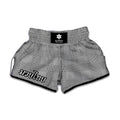 Prince of Wales Check Pattern Print Muay Thai Boxing Shorts