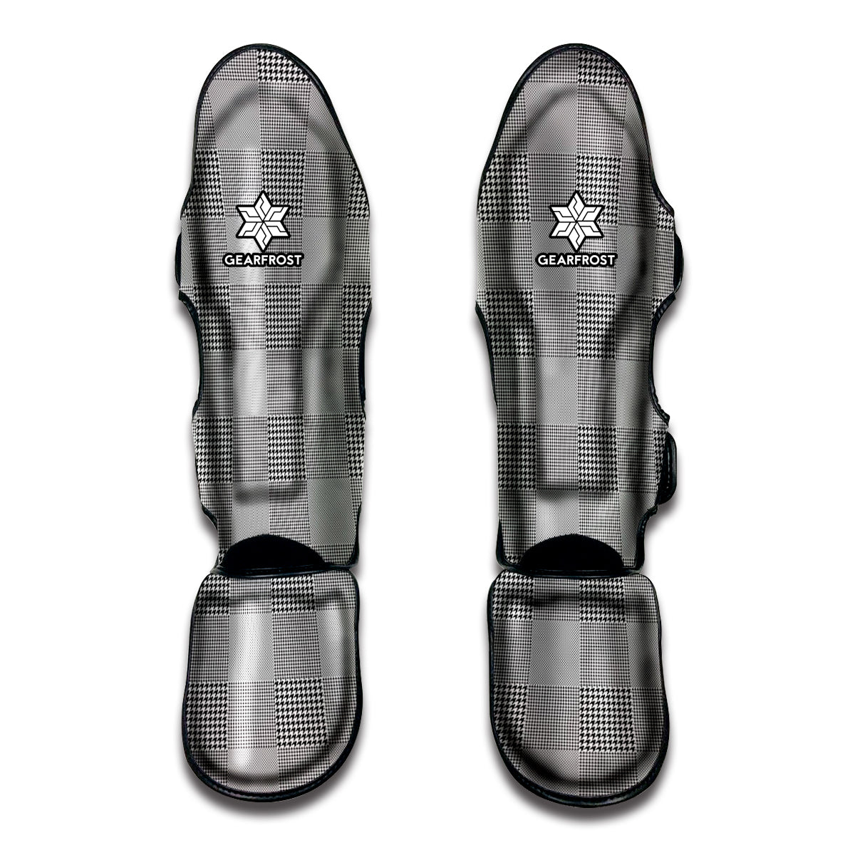 Prince of Wales Check Pattern Print Muay Thai Shin Guard