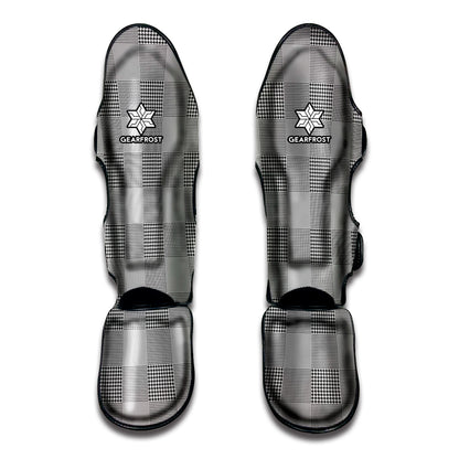 Prince of Wales Check Pattern Print Muay Thai Shin Guard