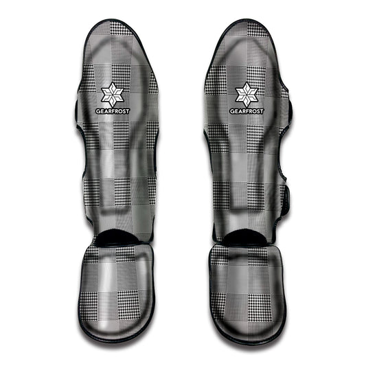 Prince of Wales Check Pattern Print Muay Thai Shin Guard