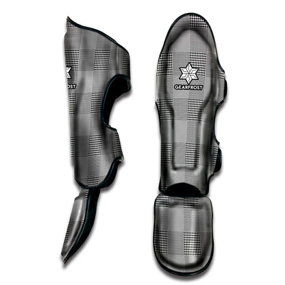 Prince of Wales Check Pattern Print Muay Thai Shin Guard
