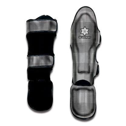 Prince of Wales Check Pattern Print Muay Thai Shin Guard