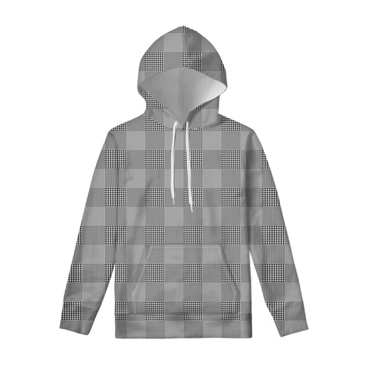 Prince of Wales Check Pattern Print Pullover Hoodie