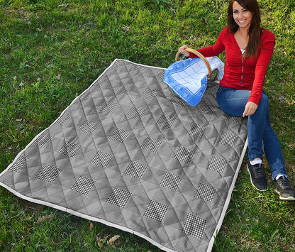 Prince of Wales Check Pattern Print Quilt