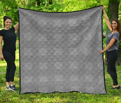 Prince of Wales Check Pattern Print Quilt