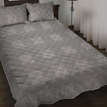 Prince of Wales Check Pattern Print Quilt Bed Set