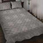 Prince of Wales Check Pattern Print Quilt Bed Set