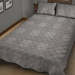 Prince of Wales Check Pattern Print Quilt Bed Set