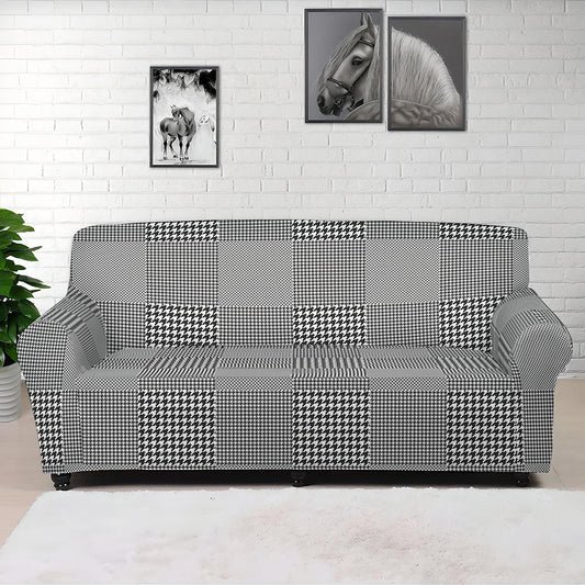 Prince of Wales Check Pattern Print Sofa Cover