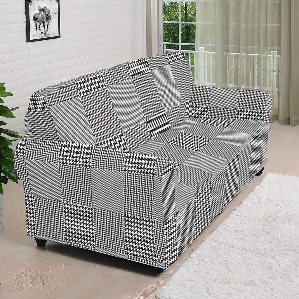 Prince of Wales Check Pattern Print Sofa Cover